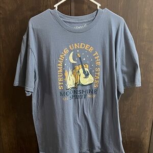 Moonshine Graphic Tee - Blue Strumming Under The Stars